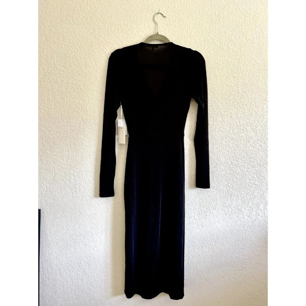 Good American Shimmer Wrap Dress Size 1 = Small NWT